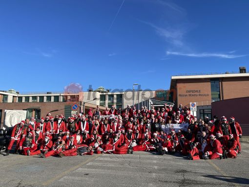 Raccolti oltre 4mila euro per la pediatria di Mondovì grazie ai "Babbo Bikers" [FOTO E VIDEO]