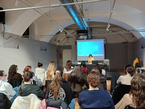 Studenti del Liceo Bertoni di Saluzzo alla mostra "Ribelli al Confino"