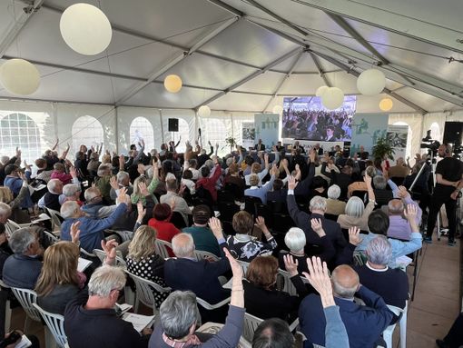 Un momento dell’approvazione del bilancio 2024 della Bcc Pianfei e Rocca de’ Baldi da parte dei soci della banca Un momento dell’approvazione del bilancio 2024 della Bcc Pianfei e Rocca de’ Baldi da parte dei soci della banca