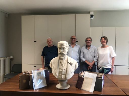 Lettere, libri e un busto di Luigi Melano Rossi donati al Comune di Vicoforte