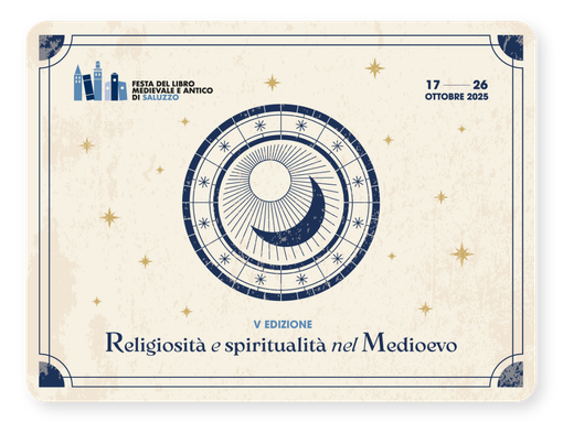 L'immagine della Festa del libro medievale e antico 2025 a Saluzzo