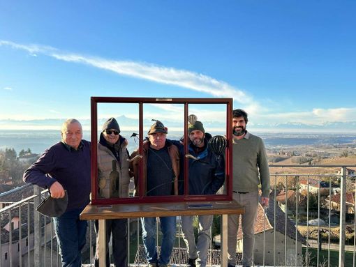L'inaugurazione con il sindaco Marco Pallaro e il gruppo alpini