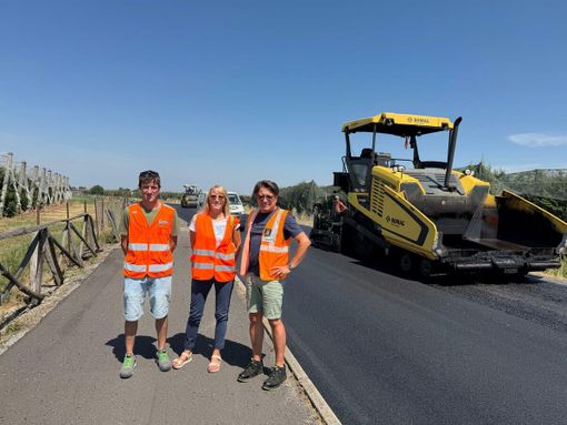 Il sopralluogo della consigliera Casale sulla sp 137 tra Lagnasco e Falicetto