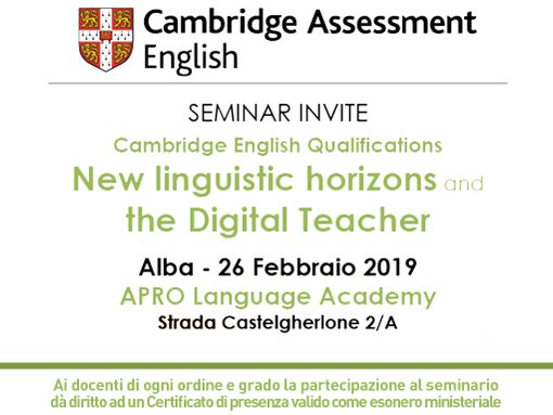 Ad Alba il prossimo seminario dell’Università di Cambridge