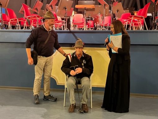 L'alpino Giuseppe Falco, 102 anni