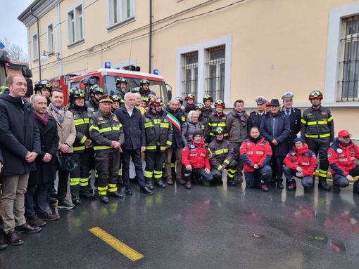 In foto i festeggiamenti dei Vigili del Fuoco di Bra per Santa Barbara