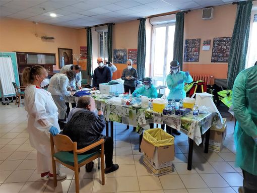 La campagna vaccinale all'Ipab "Domenico Bertone"