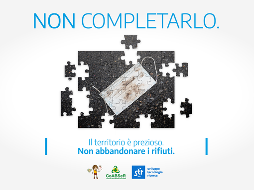 "Non completarlo": il messagigio di CoABSeR e STR contro l'abbandono dei rifiuti