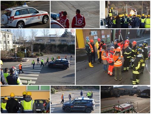 Operatore ferito alla "Silva Chimica" di San Michele Mondovì, ma è un'esercitazione (FOTO e VIDEO)