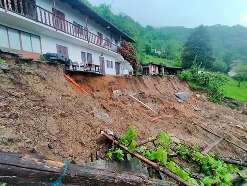 La frana - foto: AIB Sanfront