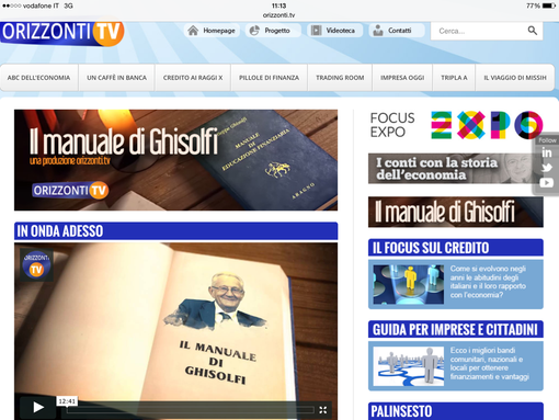 L'educazione finanziaria sbarca sulla "web-tv"