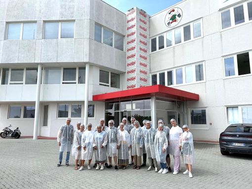 Due momenti della visita tenuta nei giorni scorsi allo stabilimento di Moretta