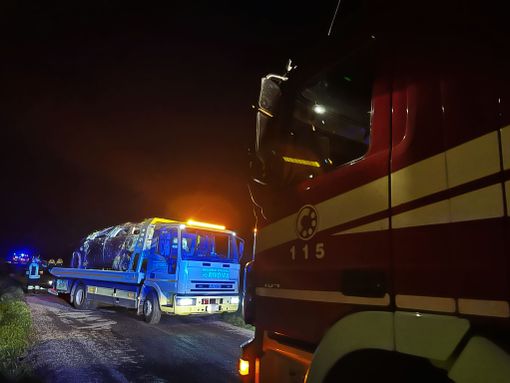 L'auto sulla quale viaggiavano i due