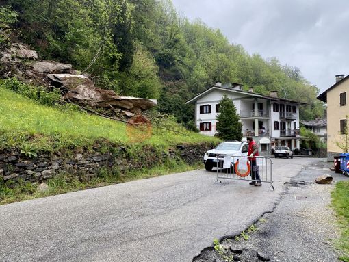 La frana alle Calcinere di Paesana