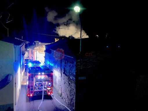 L'intervento dei Vigili del fuoco a Calcinere