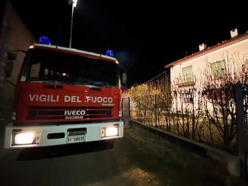 L'intervento dei Vigili del fuoco a Paesana L'intervento dei Vigili del fuoco a Paesana