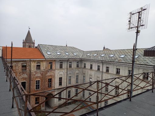 La terrazza di palazzo Santa Croce a Cuneo