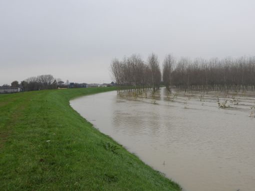 Incrementi dei livelli lungo il fiume Po