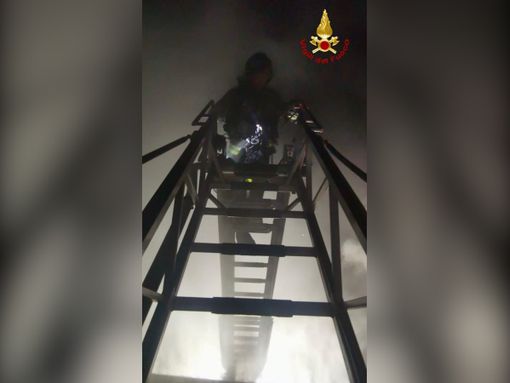 L'intervento dei Vigili del fuoco a Verduno