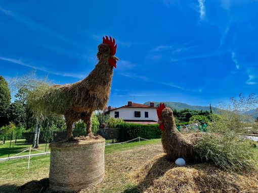 Ecco l'installazione in paglia e fieno in attesa di Ciüsa Duvarta