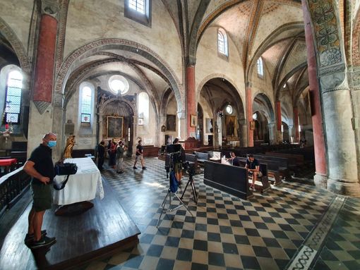 SAluzzo, le riprese nella chiesa di San Giovanni