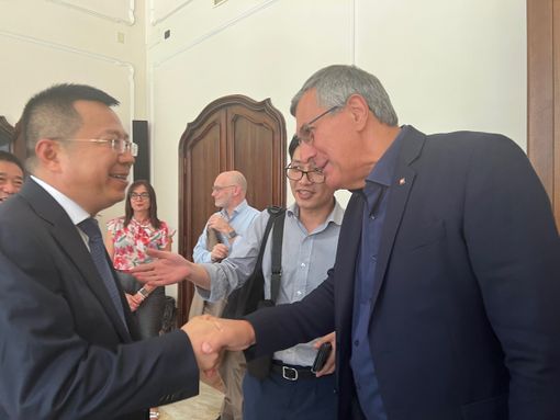 La delegazione accolta in Provincia dall'assessore regionale Icardi