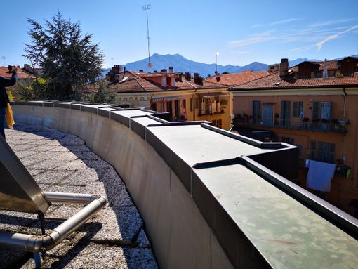 La vista dal tetto del palazzo ex-UBI