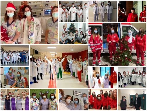 “Dietro le nostre mascherine tanti sorrisi”: Buon Natale dagli operatori sanitari della Granda [VIDEO]