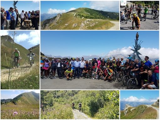 In 100 alla prima edizione della PedalElva per promuovere la Strada dei Cannoni che si inerpica lungo il crinale tra Valle Varaita e Valle Maira (FOTO E VIDEO)