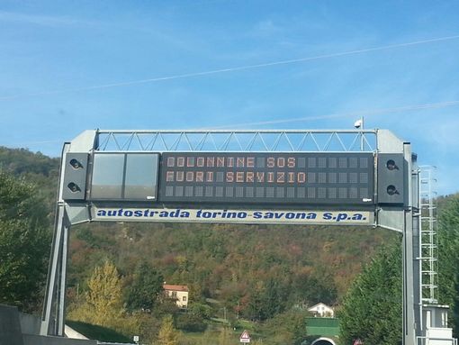 S.O.S in autostrada? Le colonnine della Torino-Savona necessitano di "soccorso"