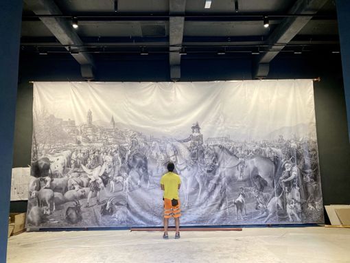 Ottenuto il trasferimento dell'opera, l’Amministrazione ha deciso di sistemarla in modo definitivo nei locali dell’ex cappella interna alla Castiglia