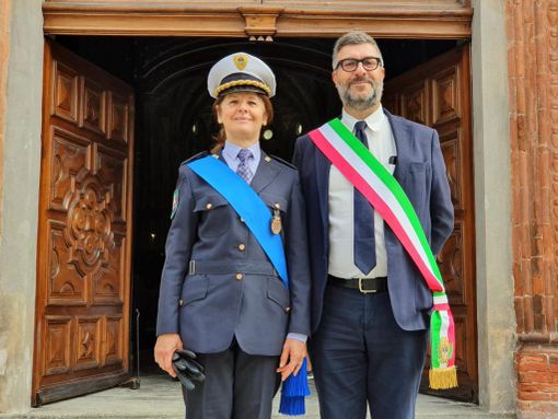 Bruna Gerbaudo col sindaco Mauro Calderoni