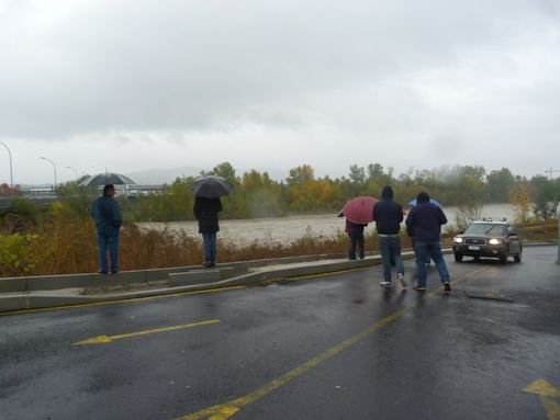 Il Tanaro ieri pomeriggio