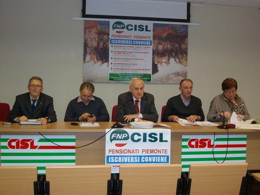 La conferenza stampa alla FNP CISL (©targatocn.it)