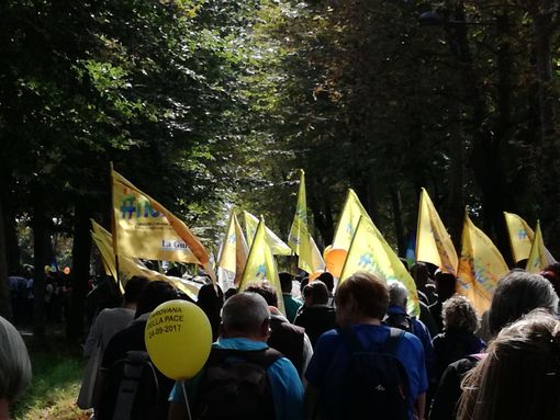 Grande partecipazione alla Carovana della Pace da Cuneo a Boves