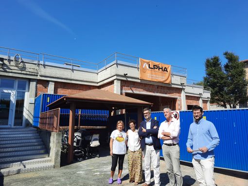 Saluzzo, sopralluogo lavori all'asilo comunale Monnet.