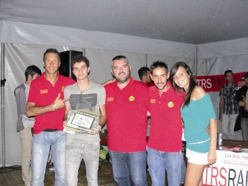 Davide Allasina al momento della premiazione