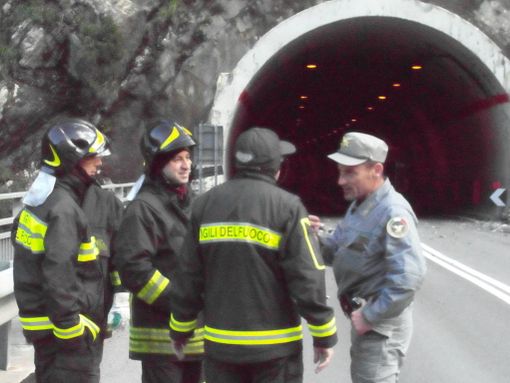 I tecnici durante il sopralluogo