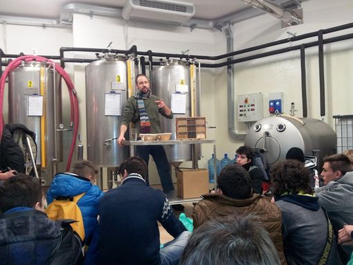 All'interno del birrificio