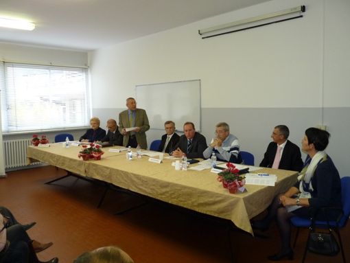 Il tavolo dei relatori al Convegno Afp di Dronero (fotografie di Guido Allione)