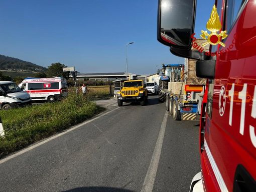 Scontro tra furgone e mezzo agricolo tra Busca e Costigliole Saluzzo