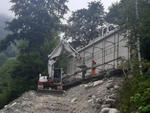 I lavori per il nuovo parcheggio