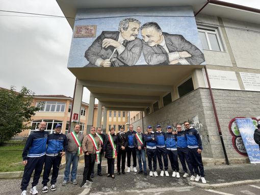 Mondovì, svelato il murales che omaggia Falcone e Borsellino [FOTO E VIDEO]