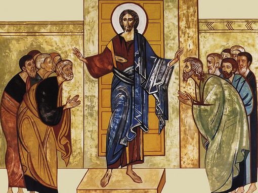 Gesù in persona stette in mezzo a loro e disse: «Pace a voi!»