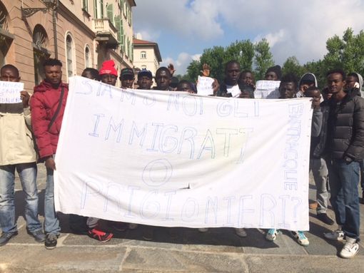 La protesta di stamattina