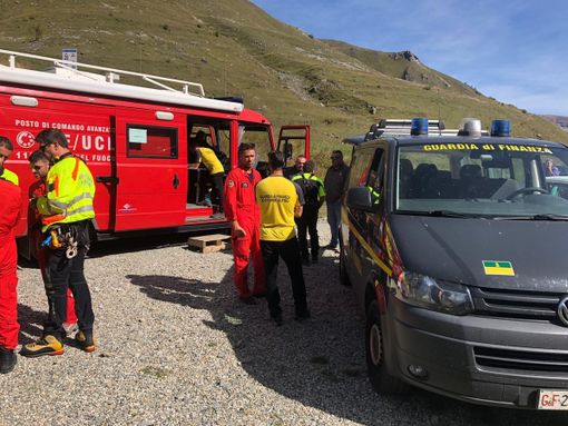 Le ricerche a Crissolo, con l'unità di comando locale (UCL), oggi 30 settembre Le ricerche a Crissolo, con l'unità di comando locale (UCL), oggi 30 settembre