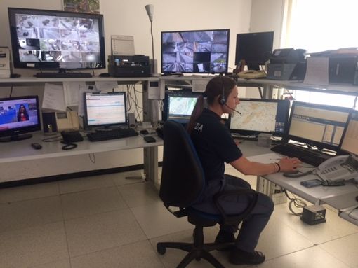 La sala operativa della Questura, da dove verrà monitorata l'Illuminata