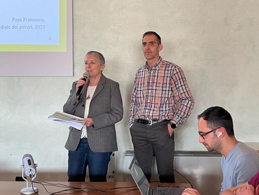 La sindaca Patrizia Manassero con il direttore della Caritas Enrico Manassero La sindaca Patrizia Manassero con il direttore della Caritas Enrico Manassero