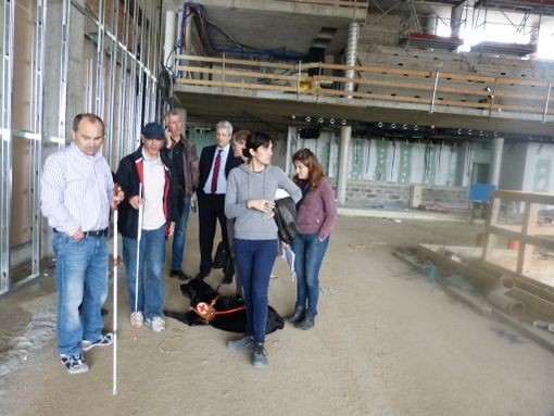 Sopralluogo al cantiere della nuova piscina del Comitato regionale per l'Autonomia e la mobilità dell’Unione Italiana dei Ciechi e degli Ipovedenti