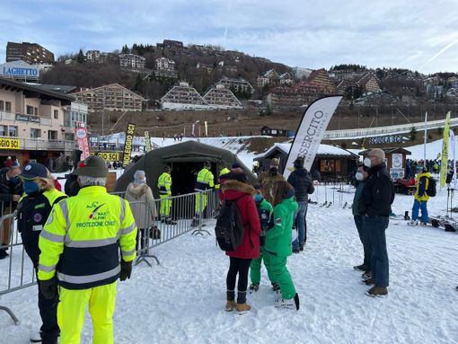 La giornata vaccinale sulle piste di Prato Nevoso